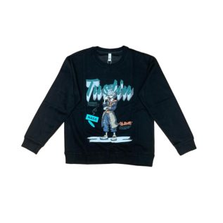 Crew Neck Sweatshirt-White/Black