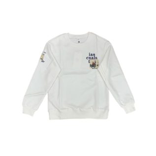 Crew Neck Sweatshirt-White/Black