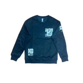 Crew Neck Sweatshirt-White/Black