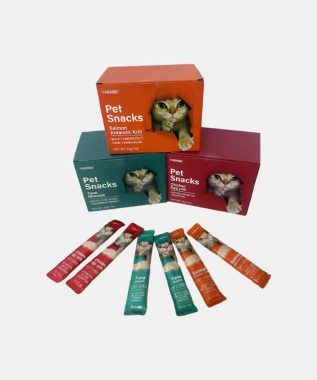 Cat Snack Bar Box with 60 Bars - Tuna Mussels, Chicken Egg Yolk, Salmon Krill